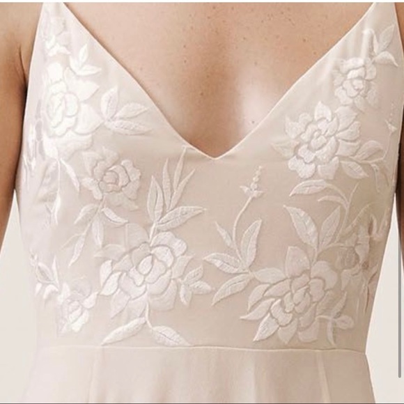 BHLDN Sadia Dress, Oyster, Size 8 - Picture 7 of 16